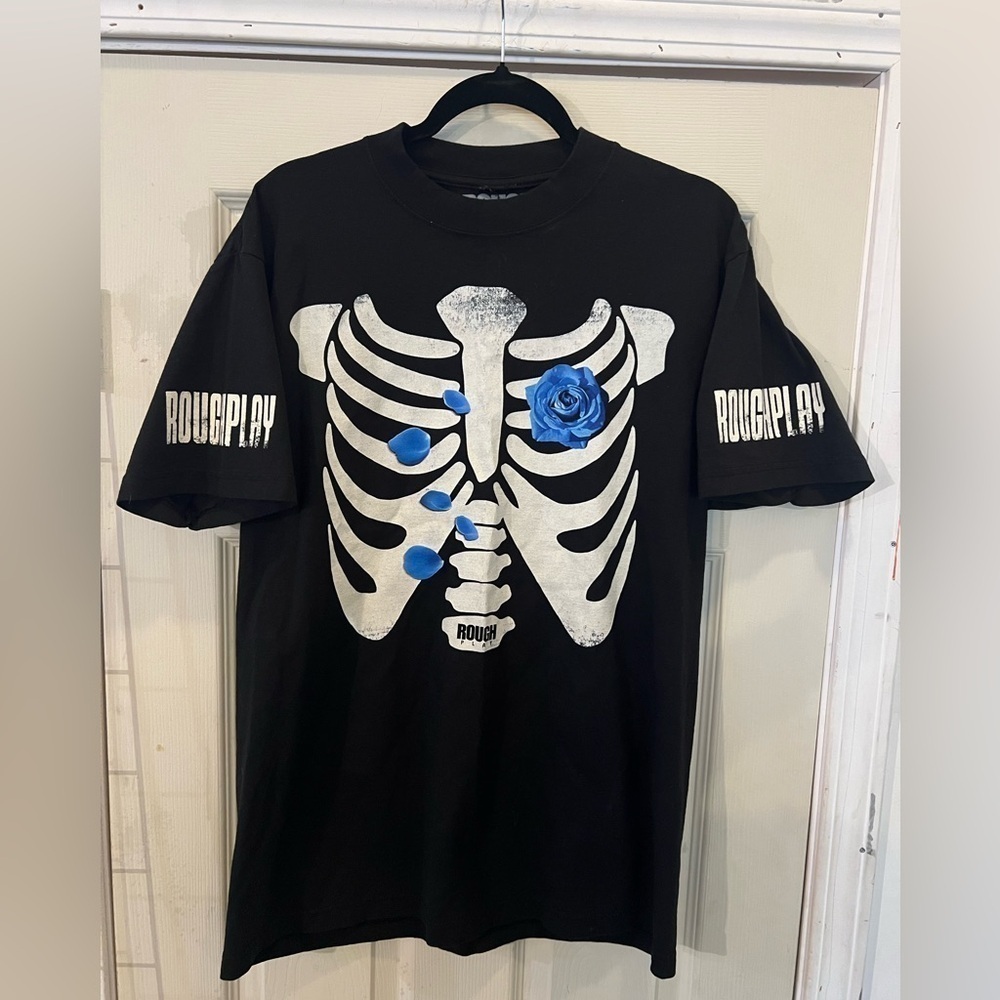 Rough Play Rib Cage With Rose T-Shit - Made In USA